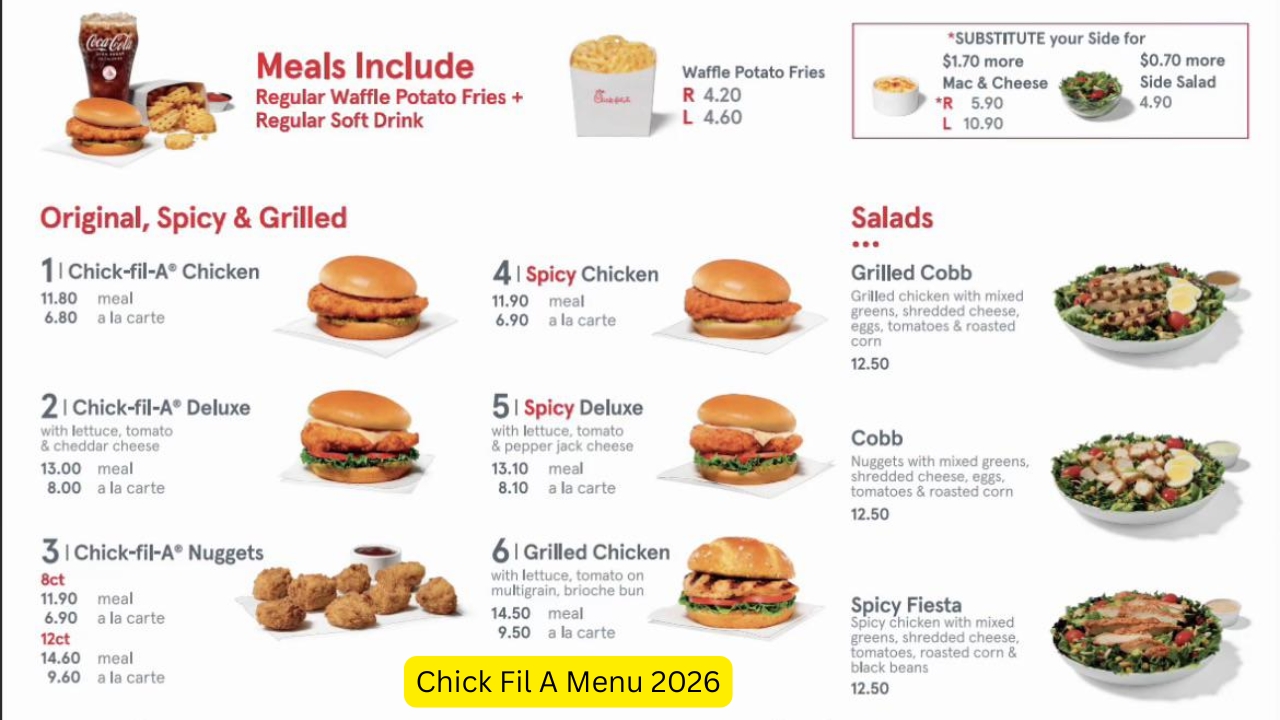 Chick Fil A Menu 2026