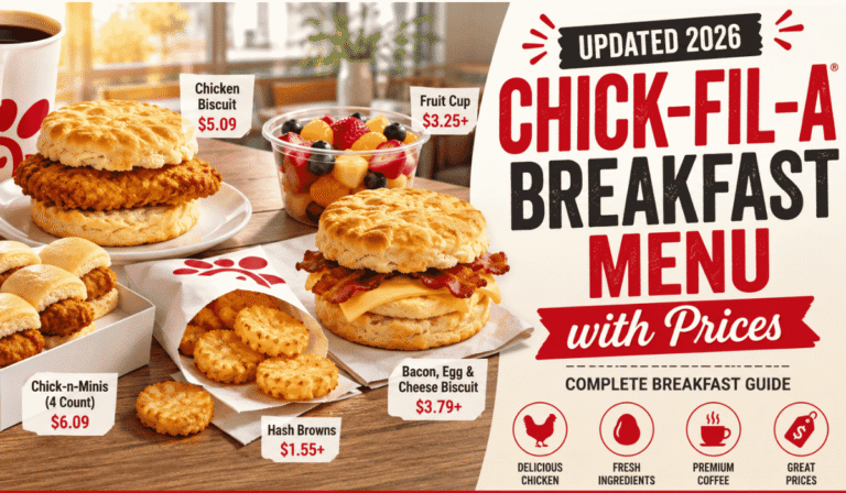 Chick-fil-A Breakfast Menu with Prices