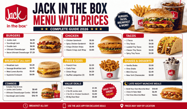 Jack in the Box Menu With Prices