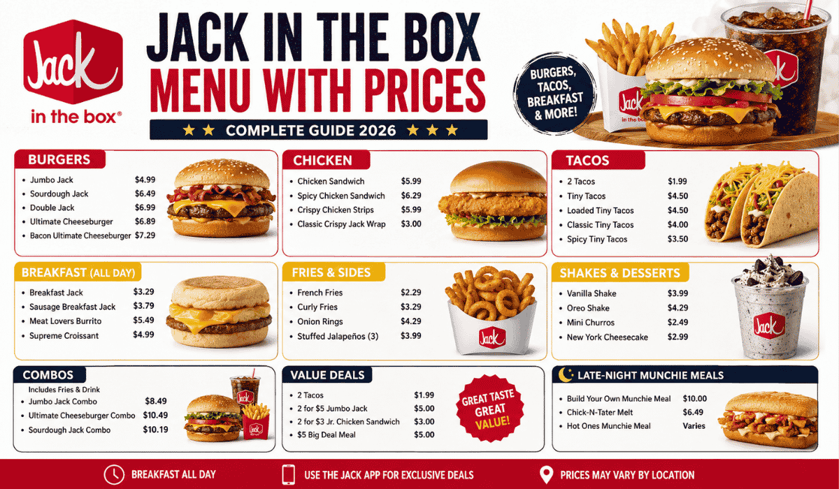 Jack in the Box Menu With Prices