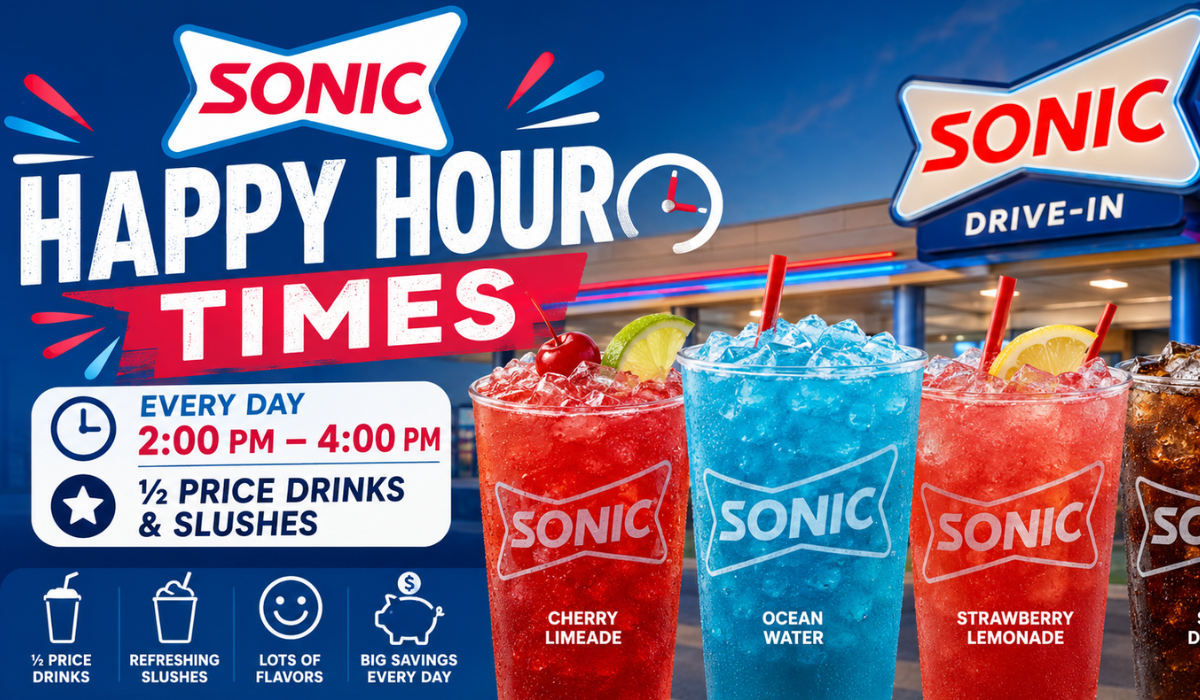 Sonic Happy Hour Times