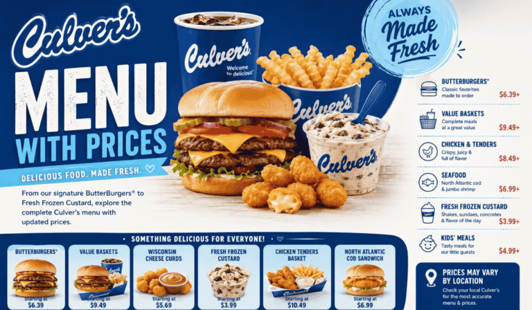 Culvers Menu With Prices
