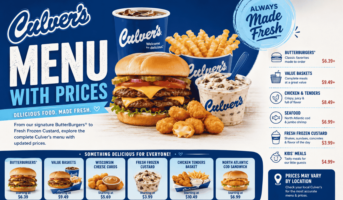 Culvers Menu With Prices