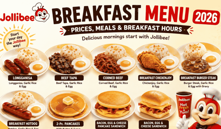 Jollibee Breakfast Menu