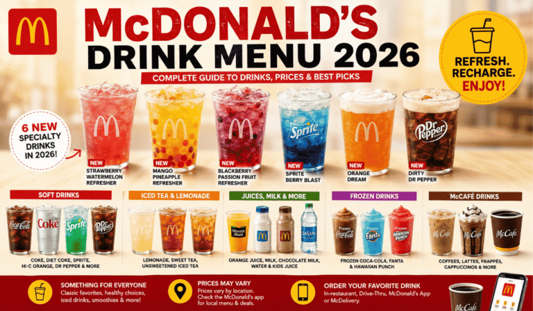 McDonalds drink menu