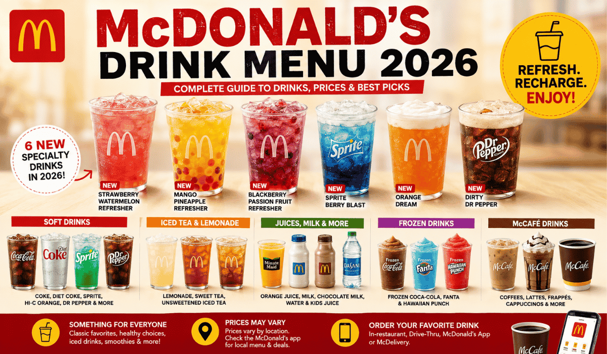 McDonalds drink menu