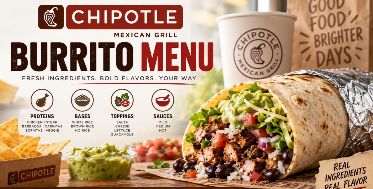 Chipotle Burrito Menu
